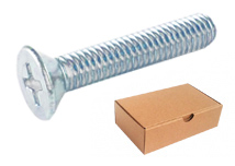 Flat Phillips Head Machine Screws Silver